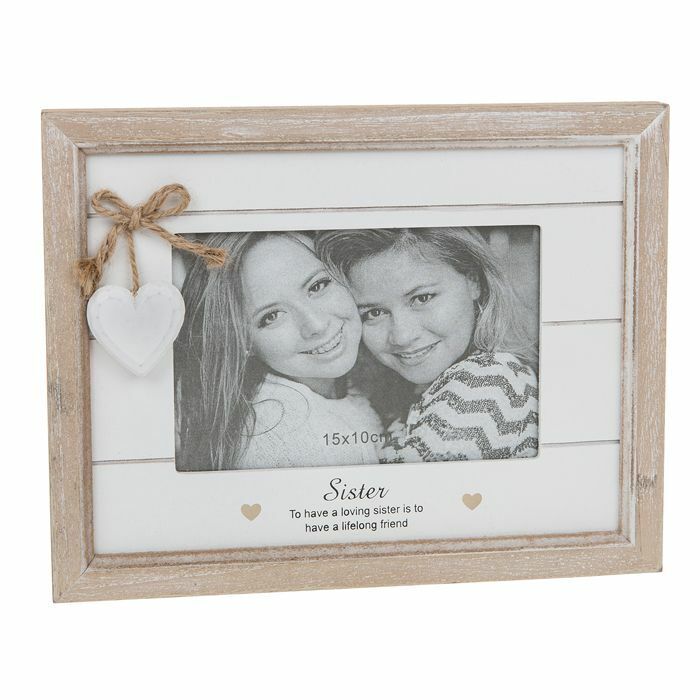 Shabby Chic Style Sentiment Photo Frame 6x4" - Family - Love - Mum - Sister
