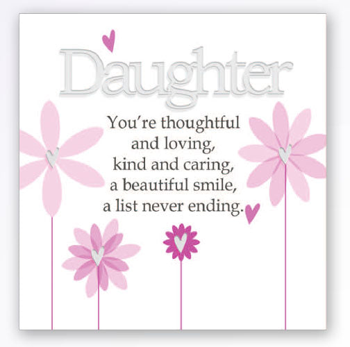 Arora Design Sentiment Wall Art Blocks can free stand - Family Daughter Love