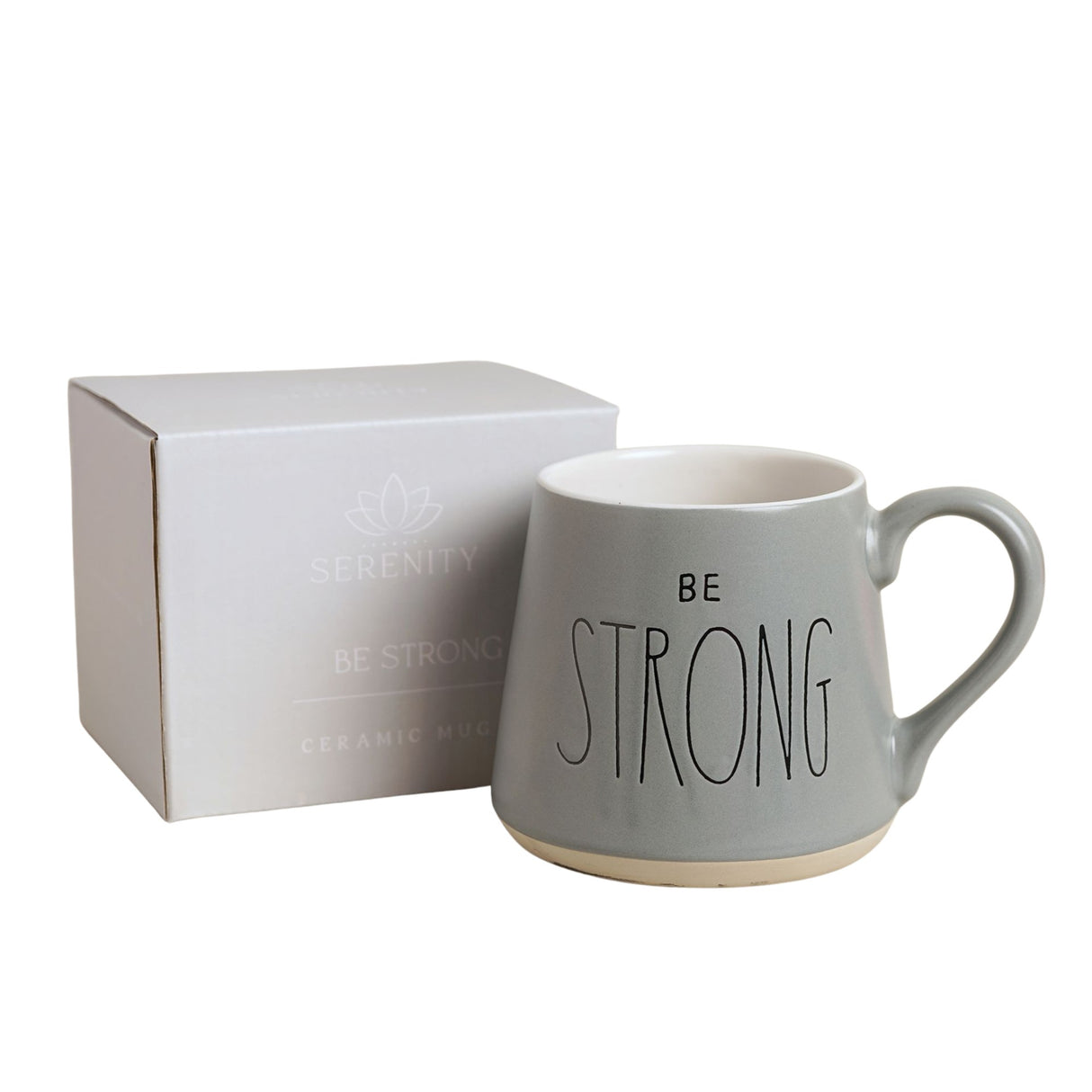 Serenity ceramic mug - be strong