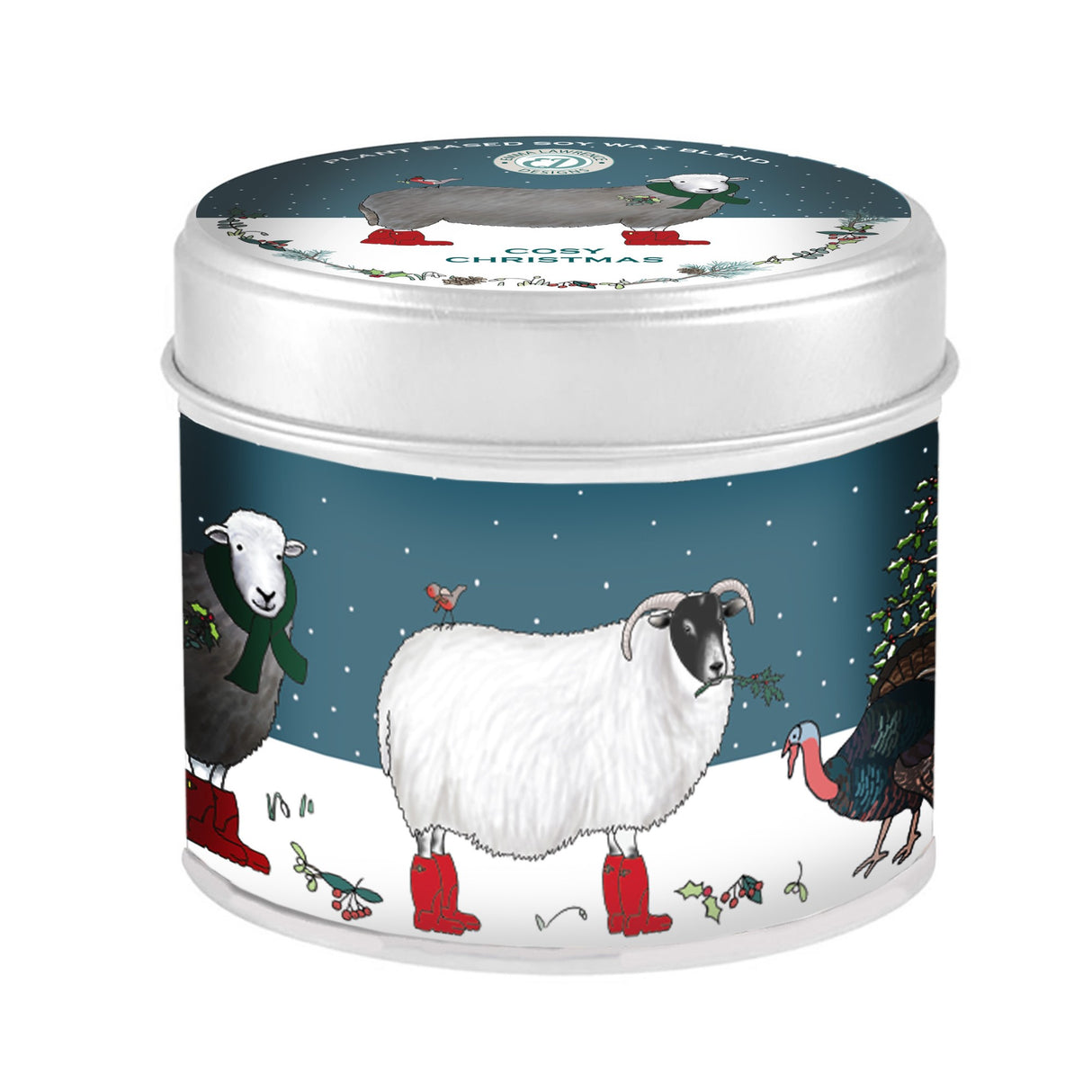 Emma Lawrence Christmas Candle Tin cosy christmas