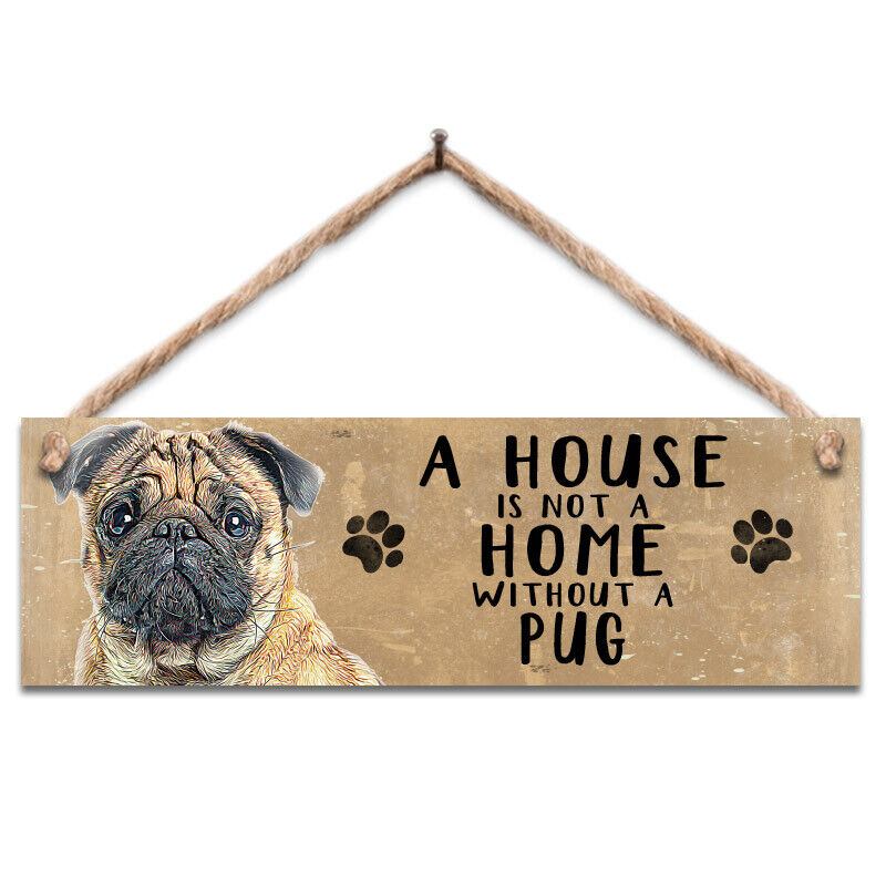 Dogs Cats Pets Wooden Hanging Sign Gift Plaque - Various Designs