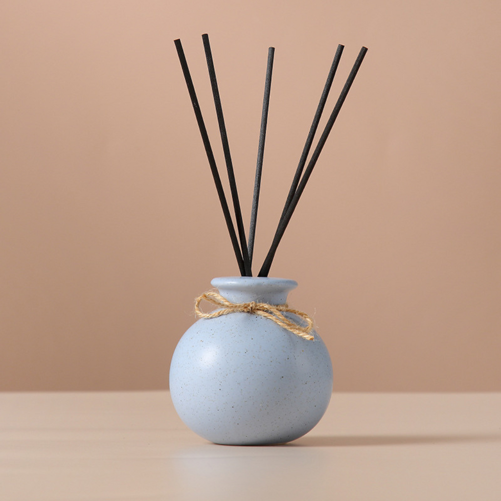 Ceramic Reed Diffuser Round Vase includes Reeds - Crusader Gifts