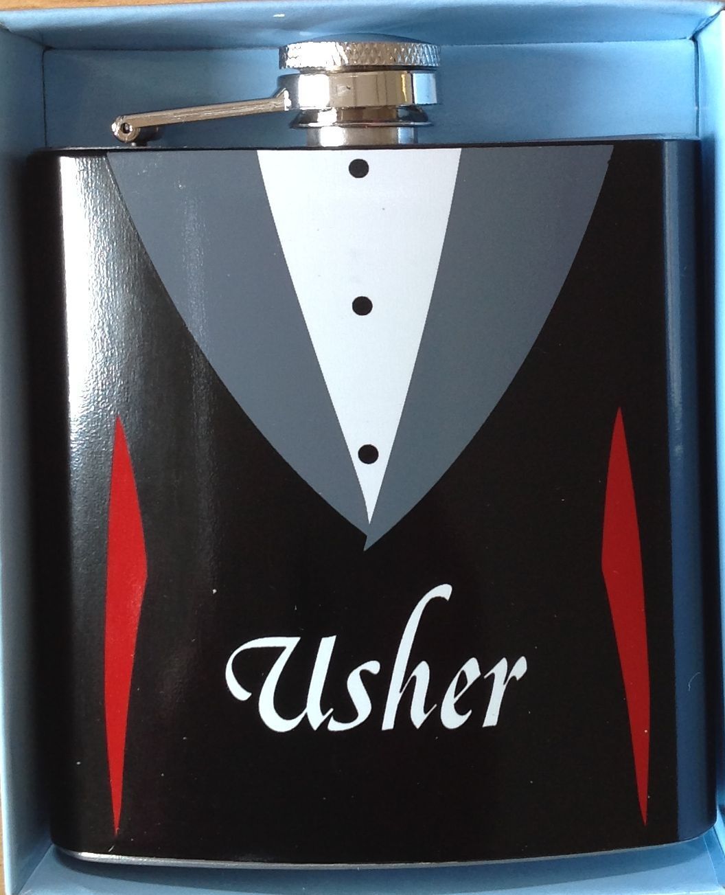 Wedding Hip Flask Gift - Usher Best Man Groom Father of Bride/Groom NEW in Box