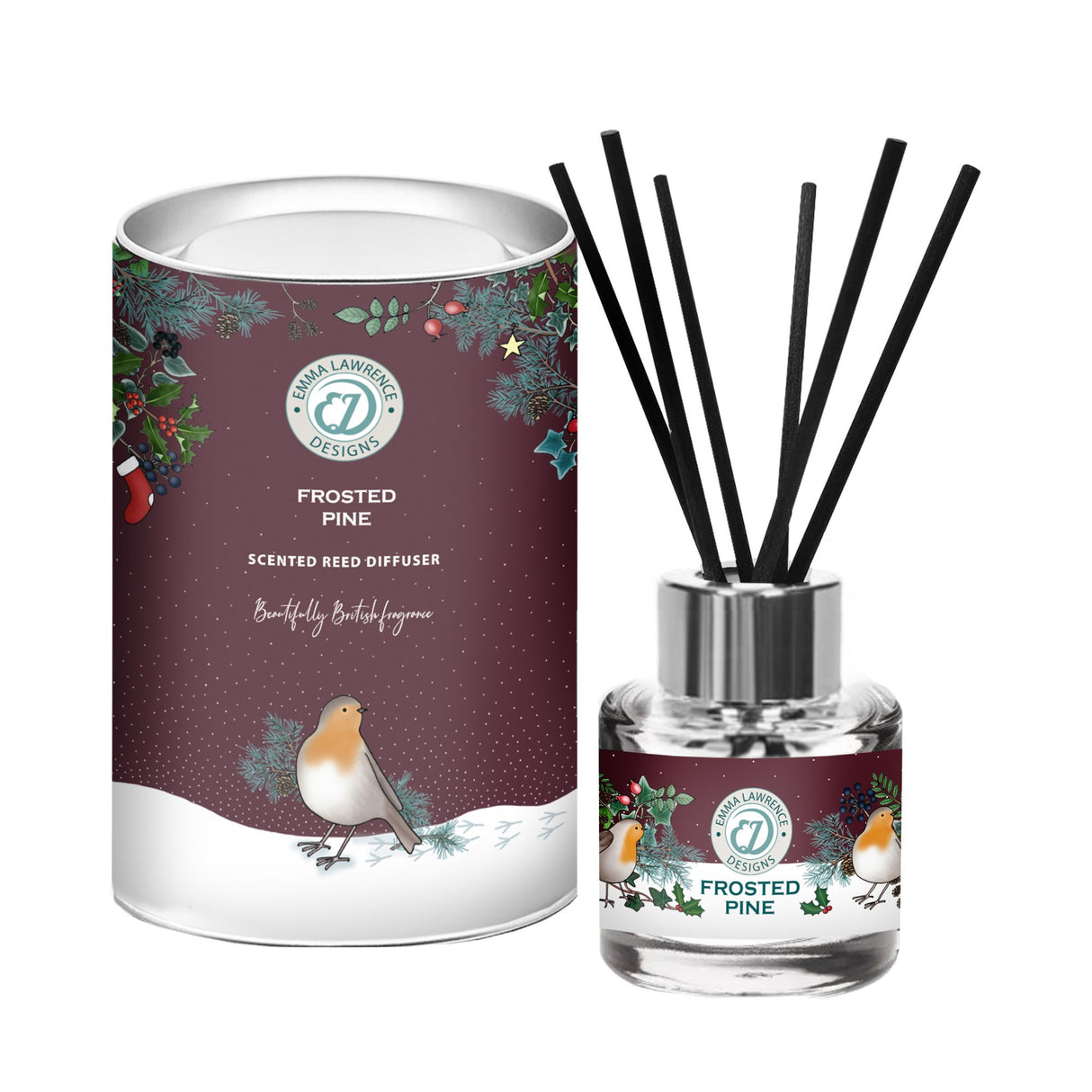 Emma Lawrence Christmas Reed Diffuser - frosted pine