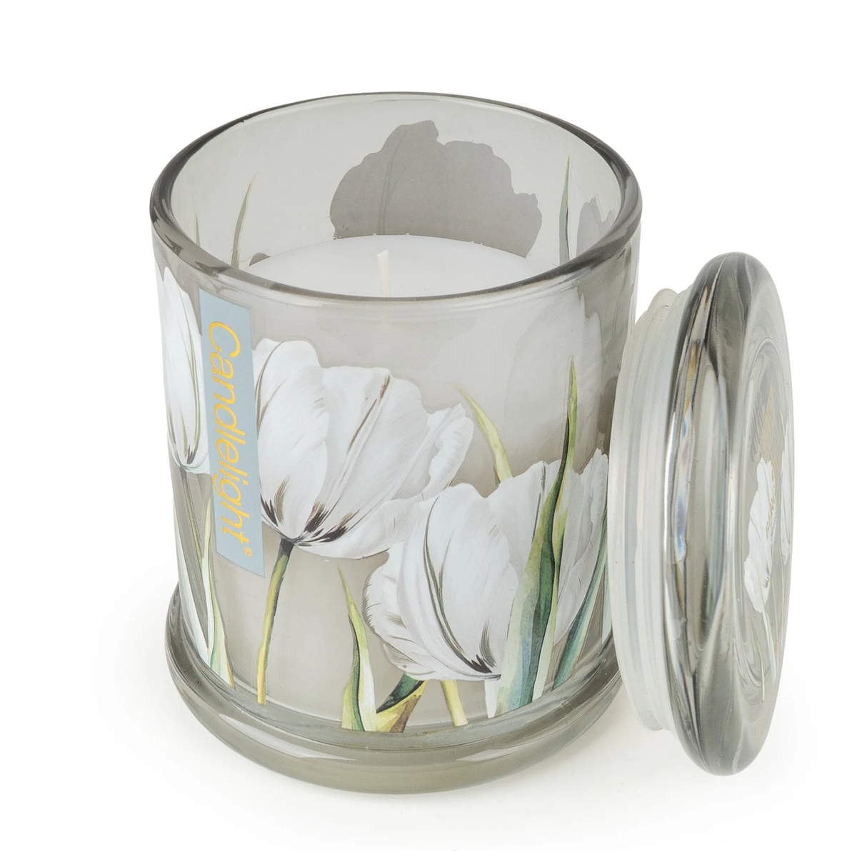 Candlelight Spring Summer Collection Large Glass Jar Candles - White Tulip & Bergamot