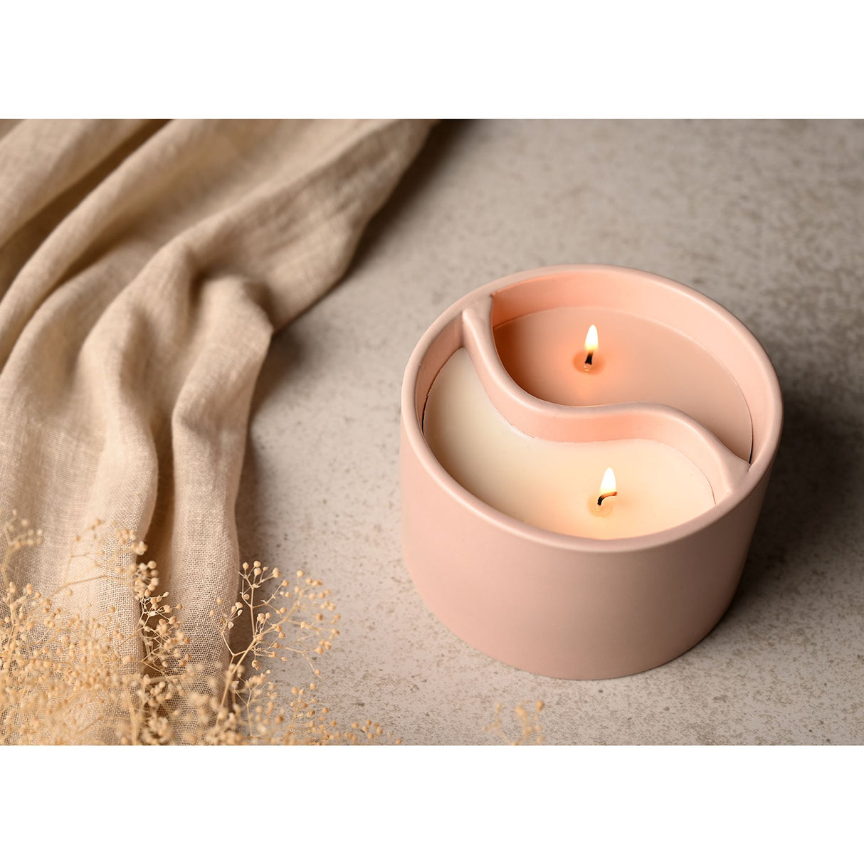 Serenity Wellbeing Yin Yang Duo Scent Ceramic Candle - Breathe & Flow