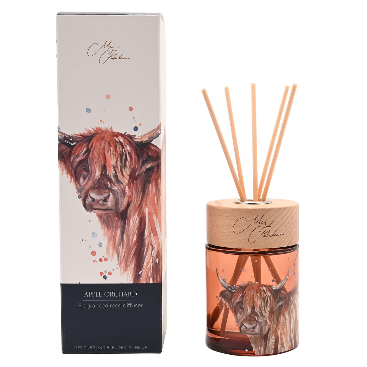 Meg Hawkins Highland Cow Reed Diffuser - Apple Orchard