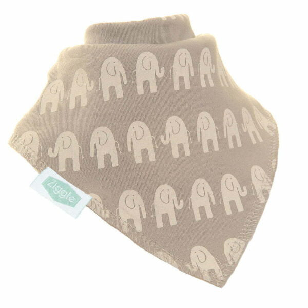 Ziggle Baby Bandanna Dribble Bib Set - Grey & White
