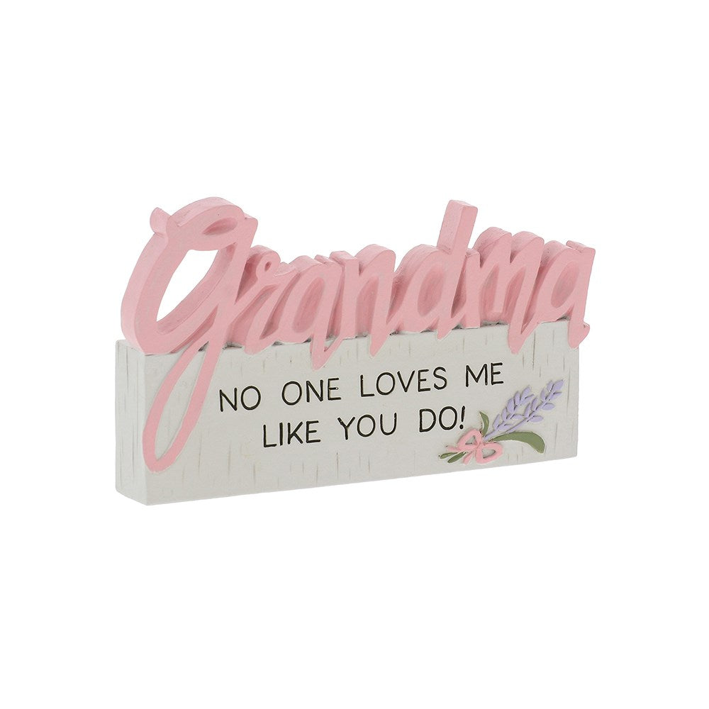 Grandma Pink Sentiment Plaque Gift