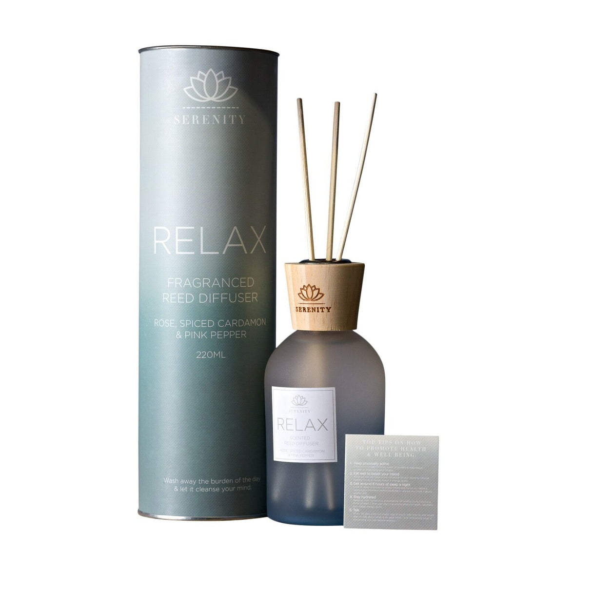 Sophia Serenity Well Being Reed Diffuser Collection 220ml Gift Boxed Calm Relax