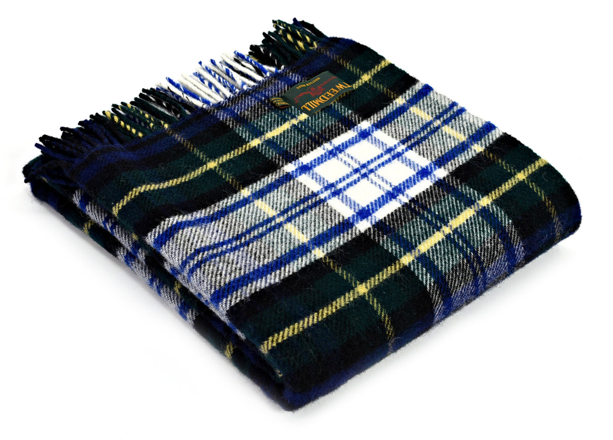 Dress Gordon Black Watch Tartar Tweedmill Pure New Wool Throw