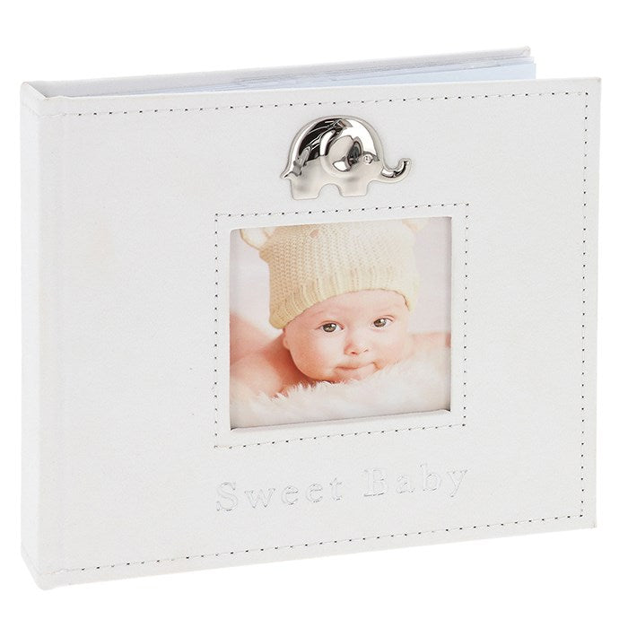 Silver Elephant Sweet Baby Large Photo Album for 6x4 prints, perfect for baby memories