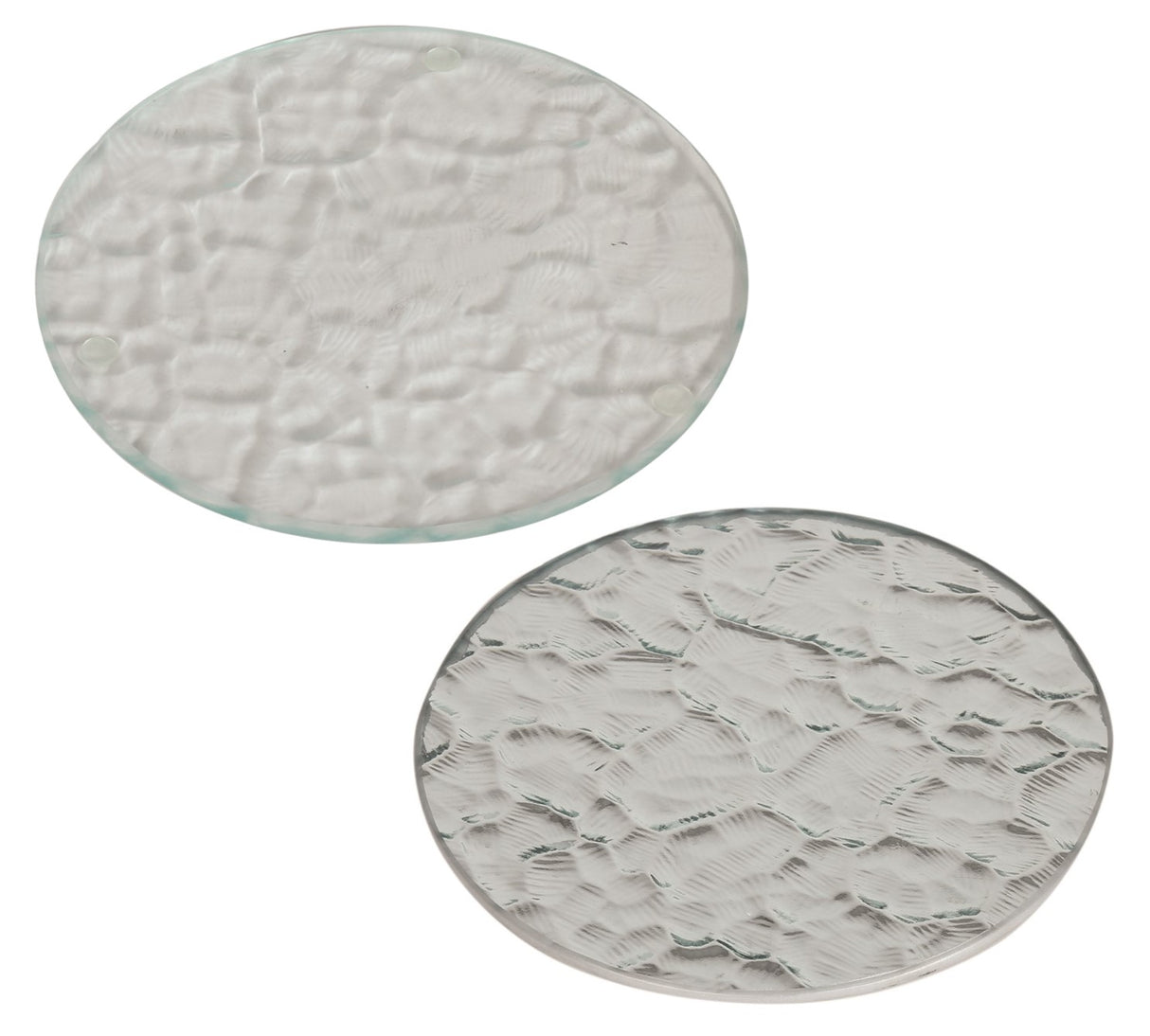 Aroma Textured Glass Candle Plate 15cm - Various Colours