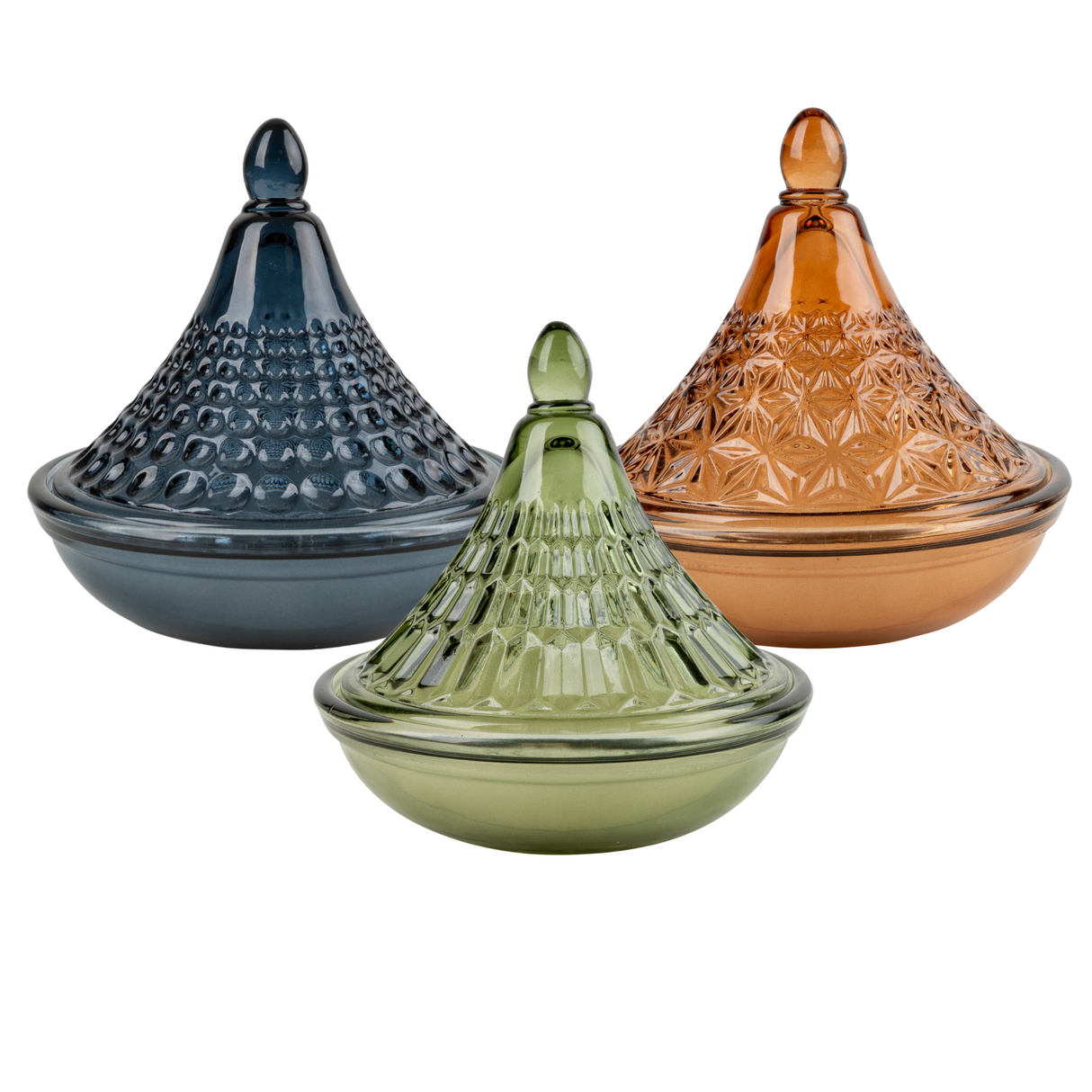Candlelight Embossed Tagine Glass Candles