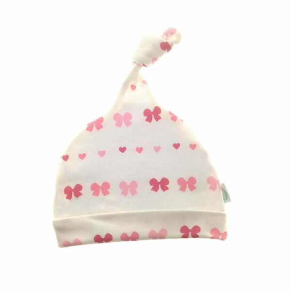 Ziggle Baby Cotton Hat - Hearts & Bows
