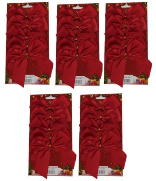 Red or White Satin Bows Twist Tie (12cm)