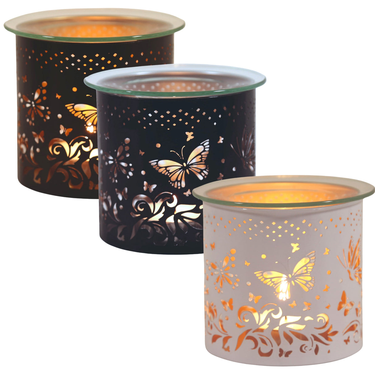 Butterflies silhouette wax melt burner / candle holder