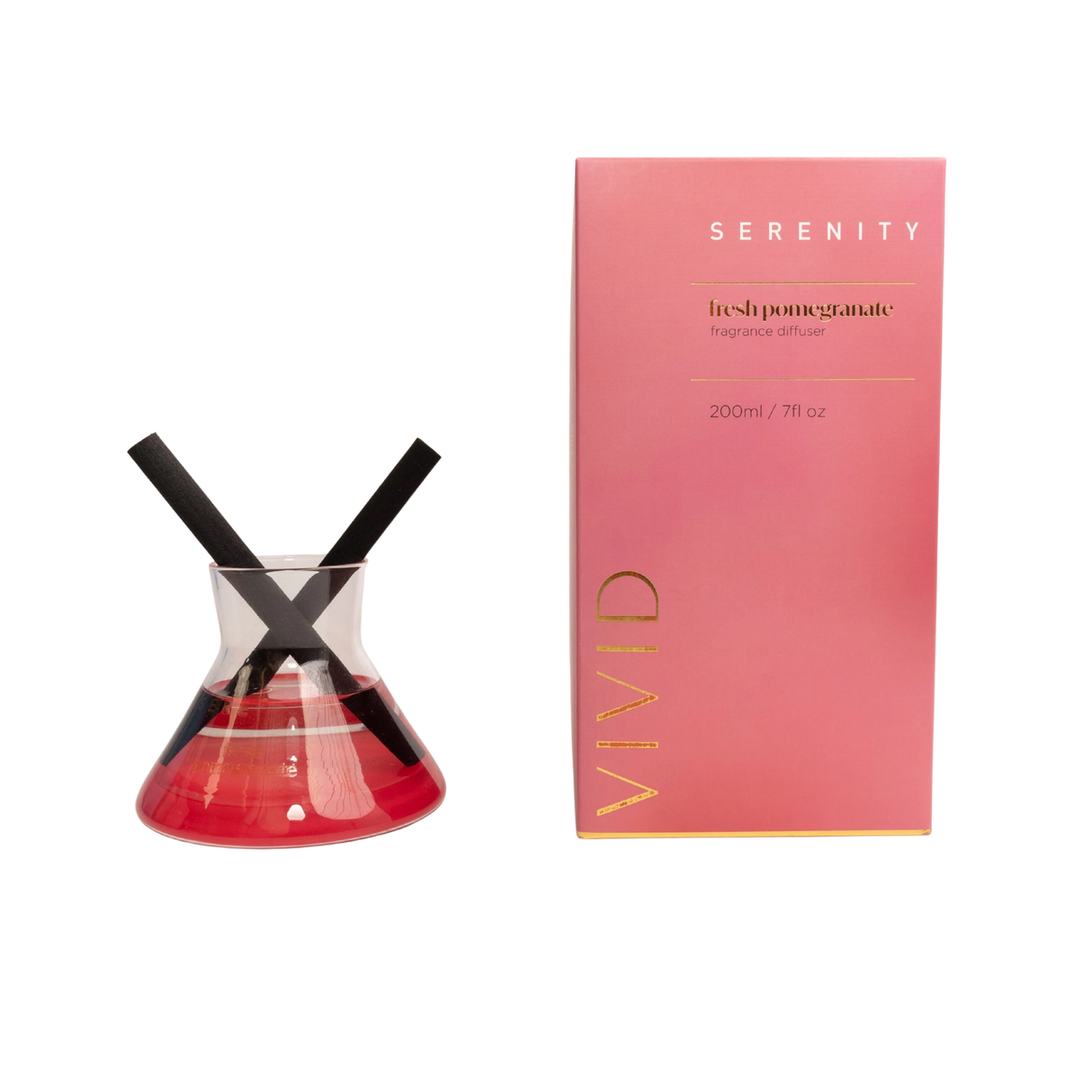 Serenity Vivid Collection 200ml Reed Diffusers - Fresh Pomegranate