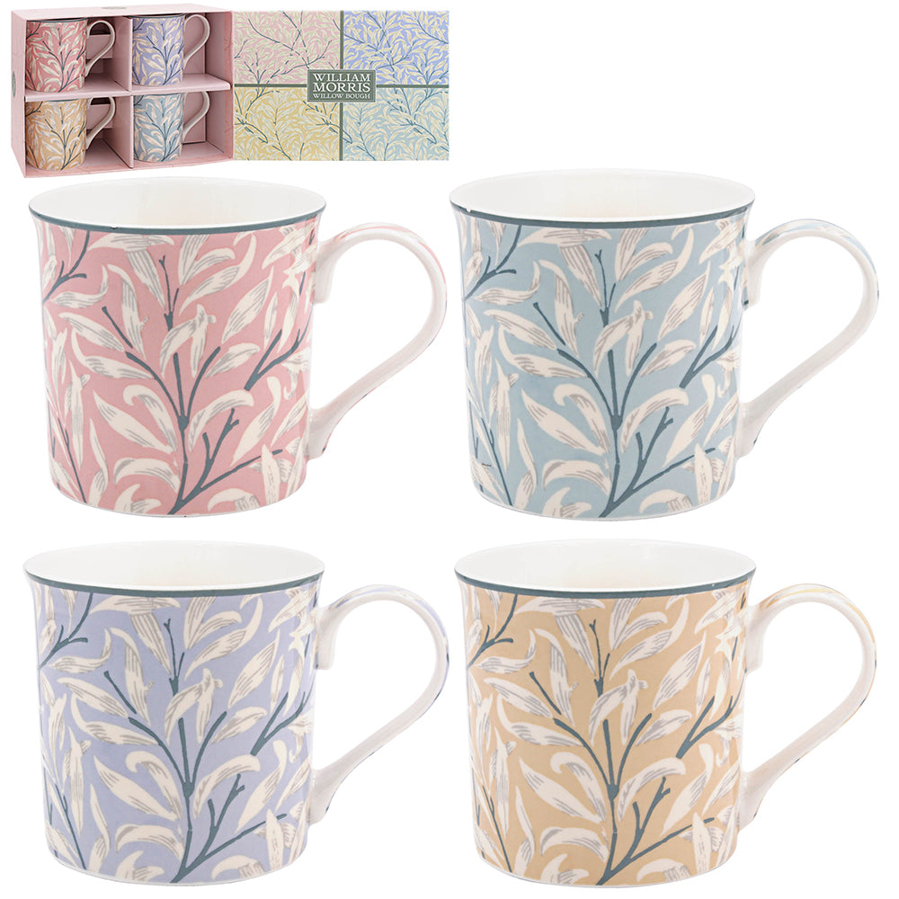 William Morris 4 Mug Gift Set - Willow Bough Pastels