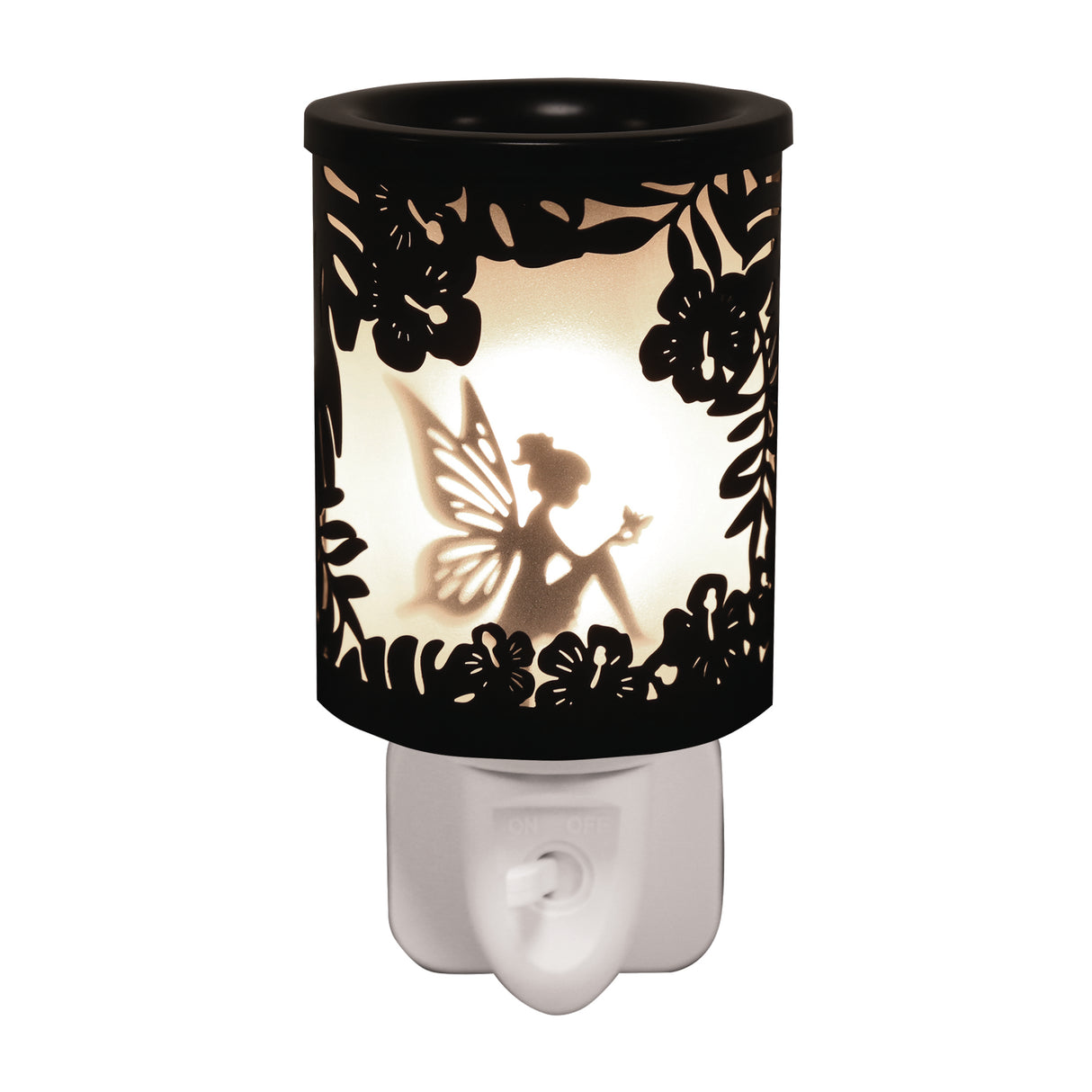 Aroma plug in wax melter fairy design black