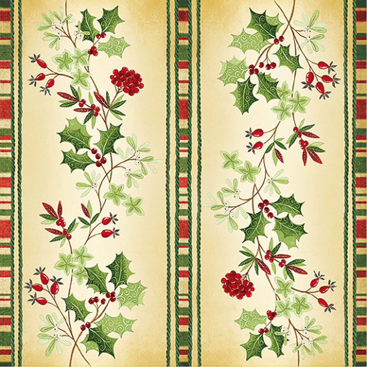 Christmas Table Napkins Serviettes Pack of 20 festive holly