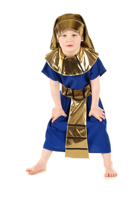 Childs Kids Egyptian Pharaoh History Fancy Dress Costume Outfit Age 3 - 9 Years