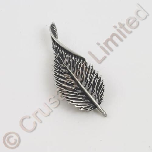 English Pewter Brooch - Leaf