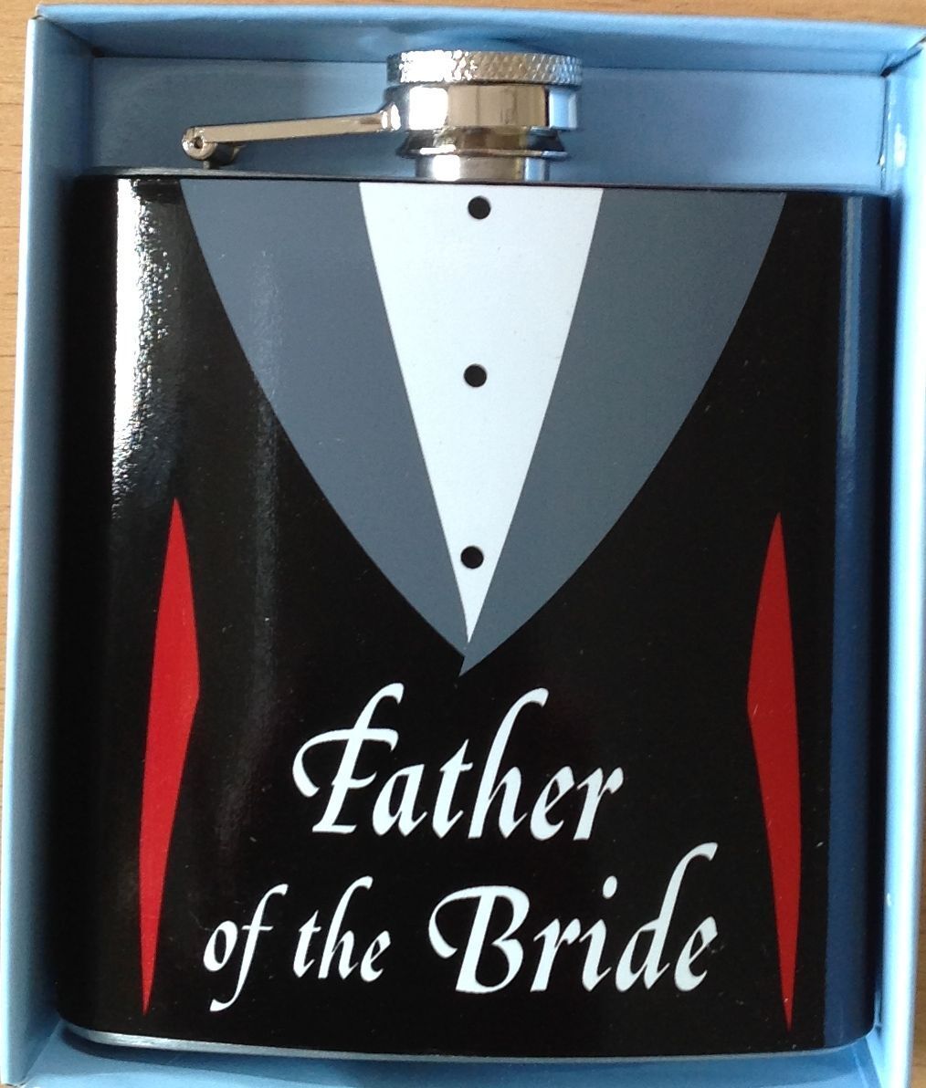 Wedding Hip Flask Gift - Usher Best Man Groom Father of Bride/Groom NEW in Box