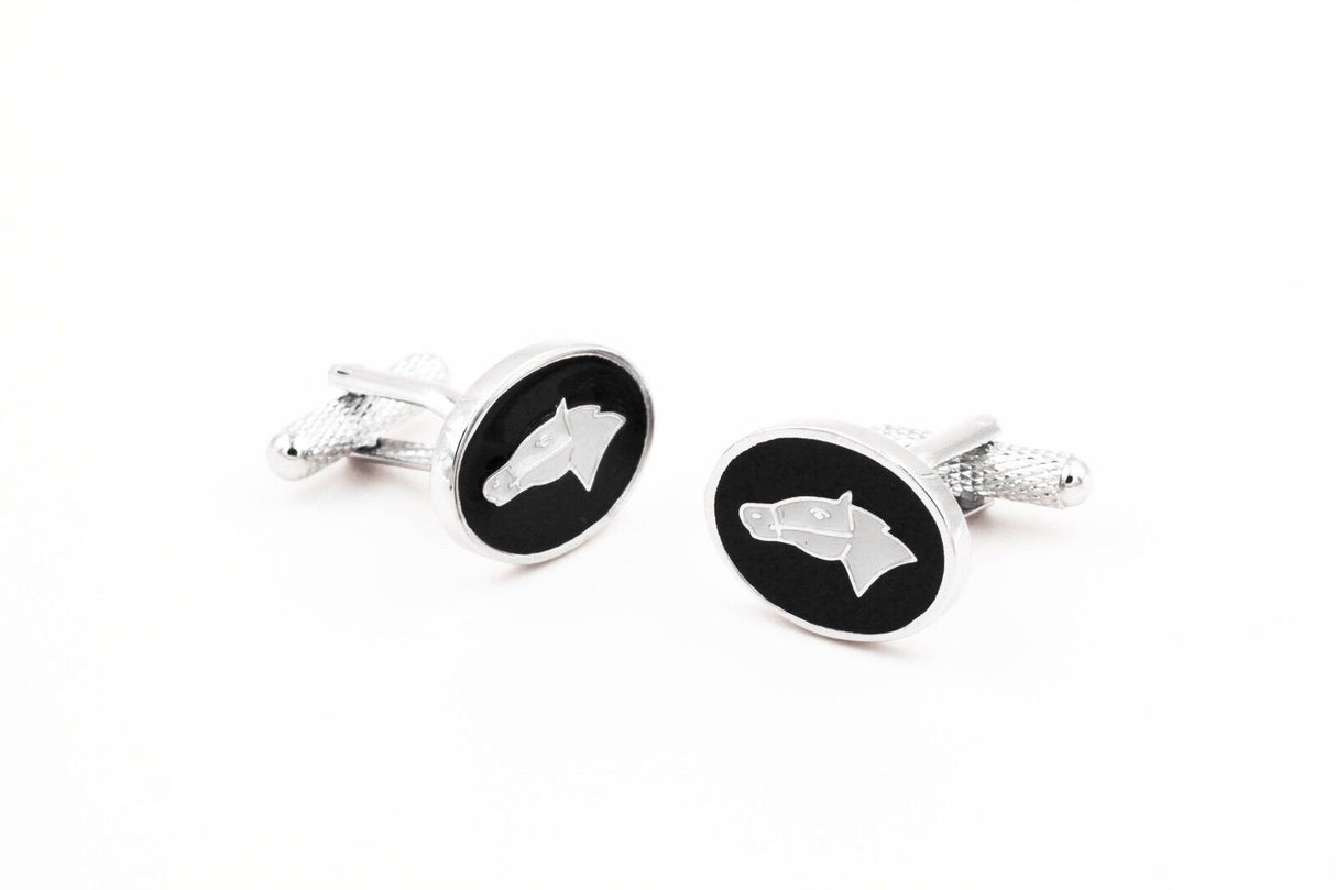 Horse Head Oval Cufflinks