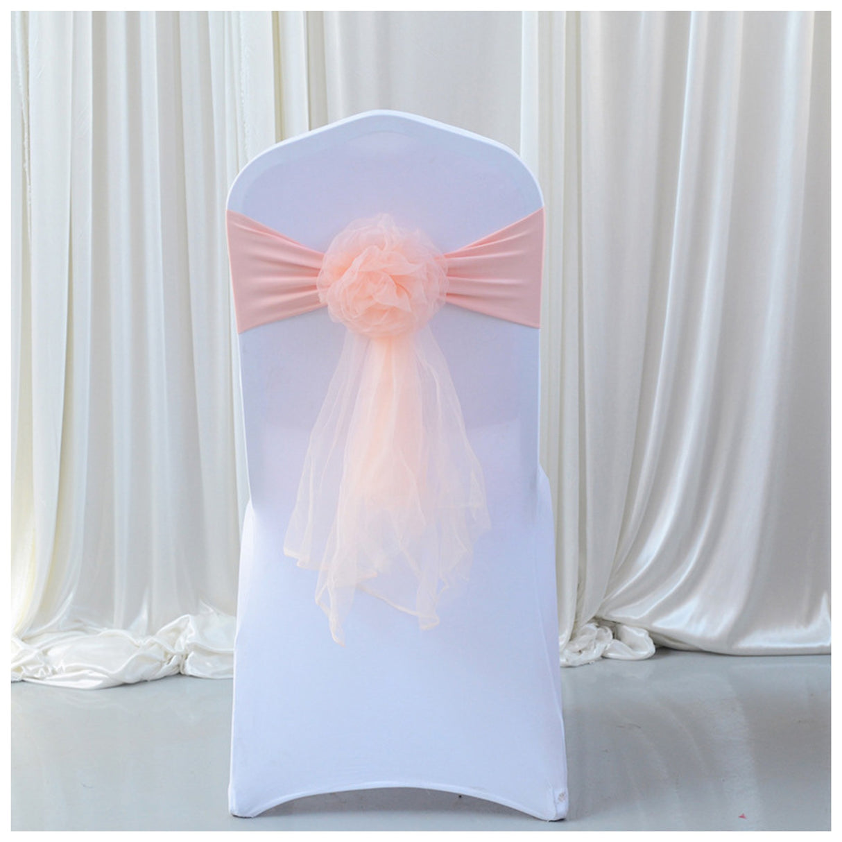Stretch Chair Cover Band with Rosette - Various Colours