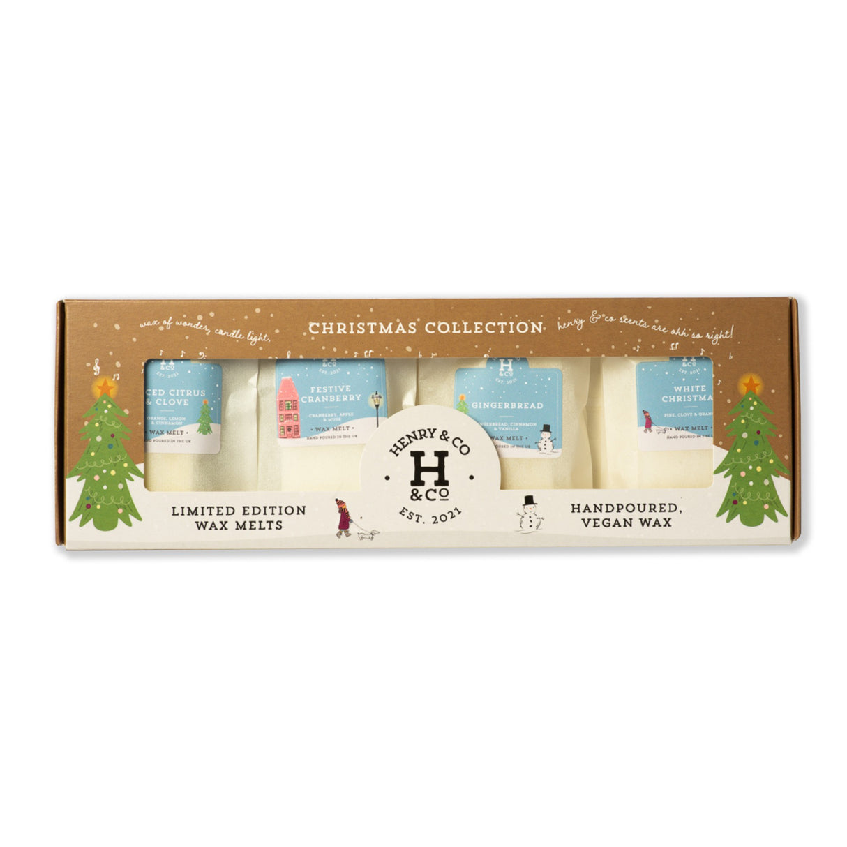 Henry & Co Christmas Wax Melt Gift Set - 4 Festive Fragrances