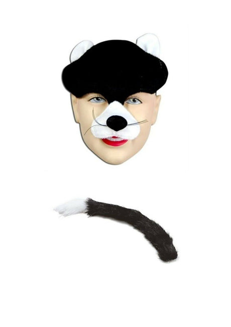 Cat Mask & Tail Fancy Dress Accessories