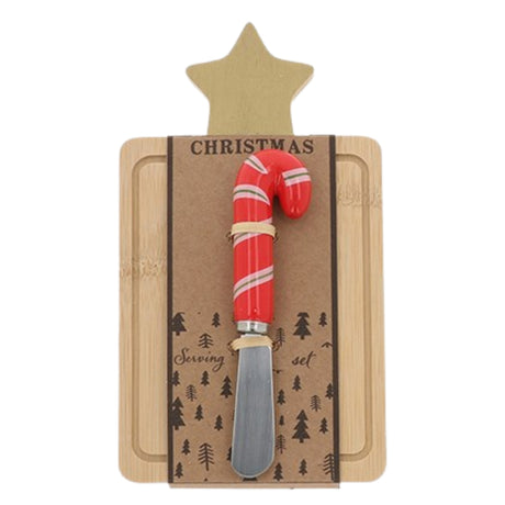 Christmas Cheer Mini Serving Board Set - gold star