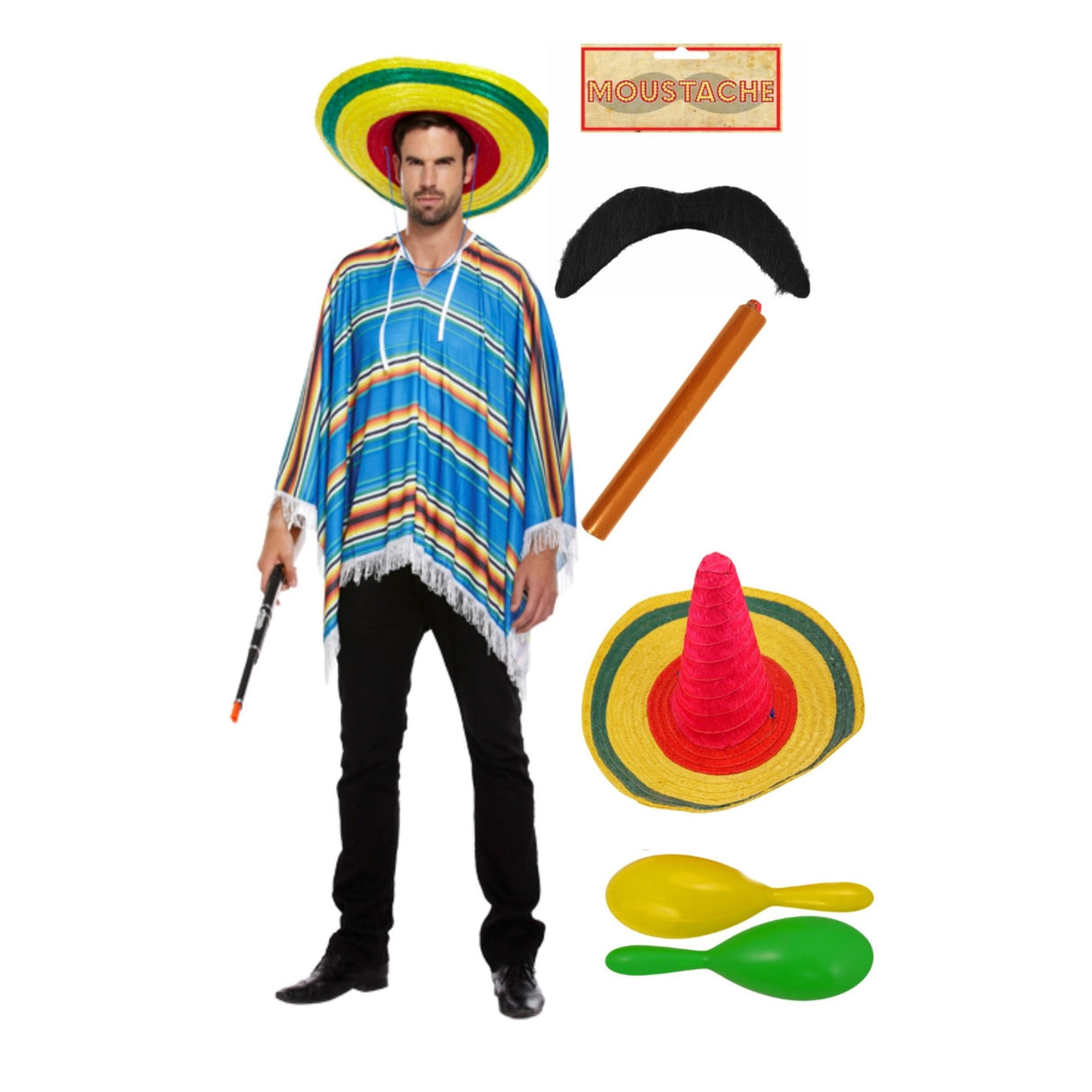 Mexican Costume & Accessory Set