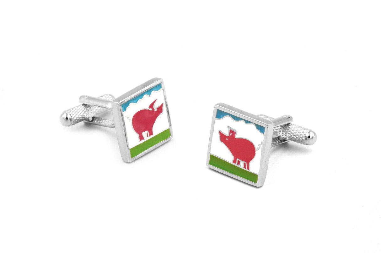 Pinky Pig Cufflinks
