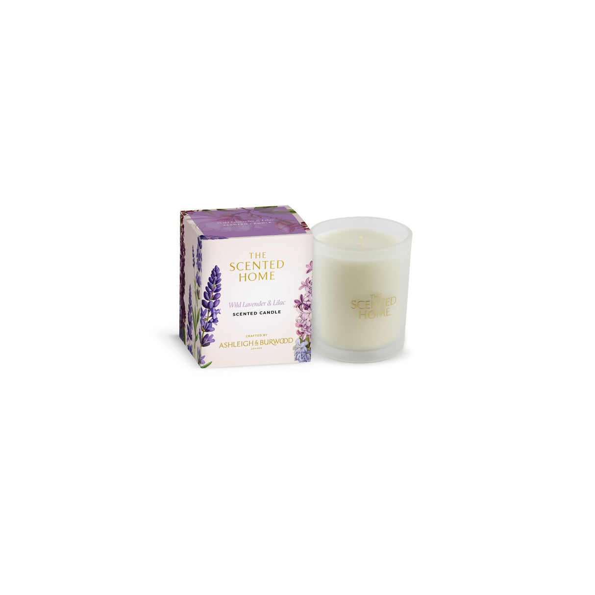 Ashleigh & Burwood New Scented Home Glass Candle - Wild Lavender & Lilac