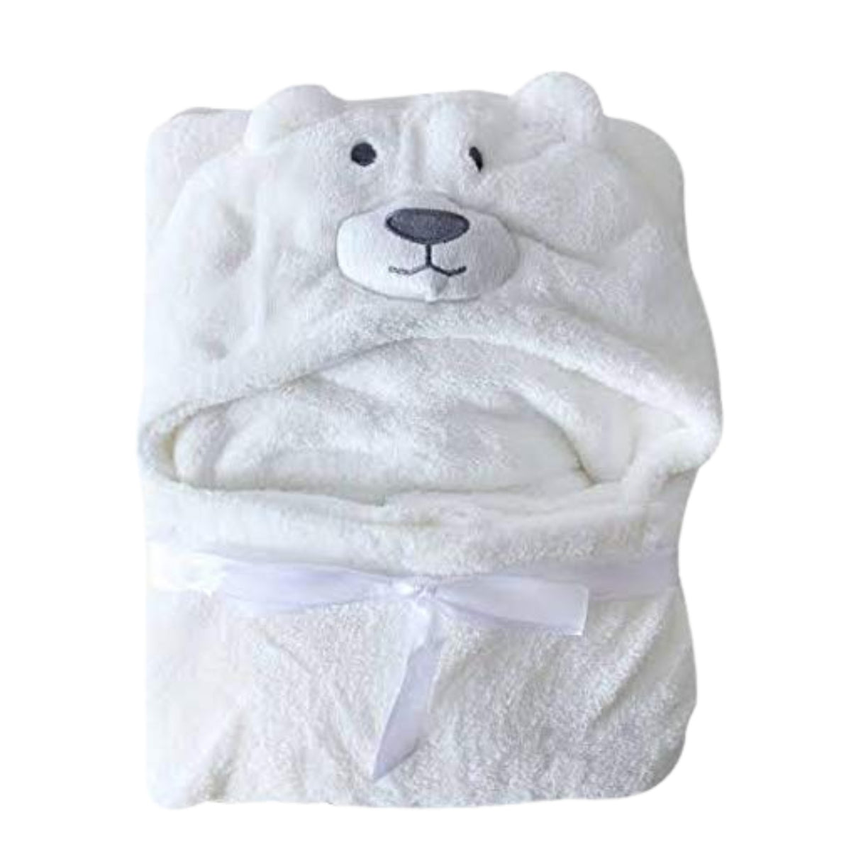 Woodside Home Living Teddy Bear Hooded Baby Blanket - white