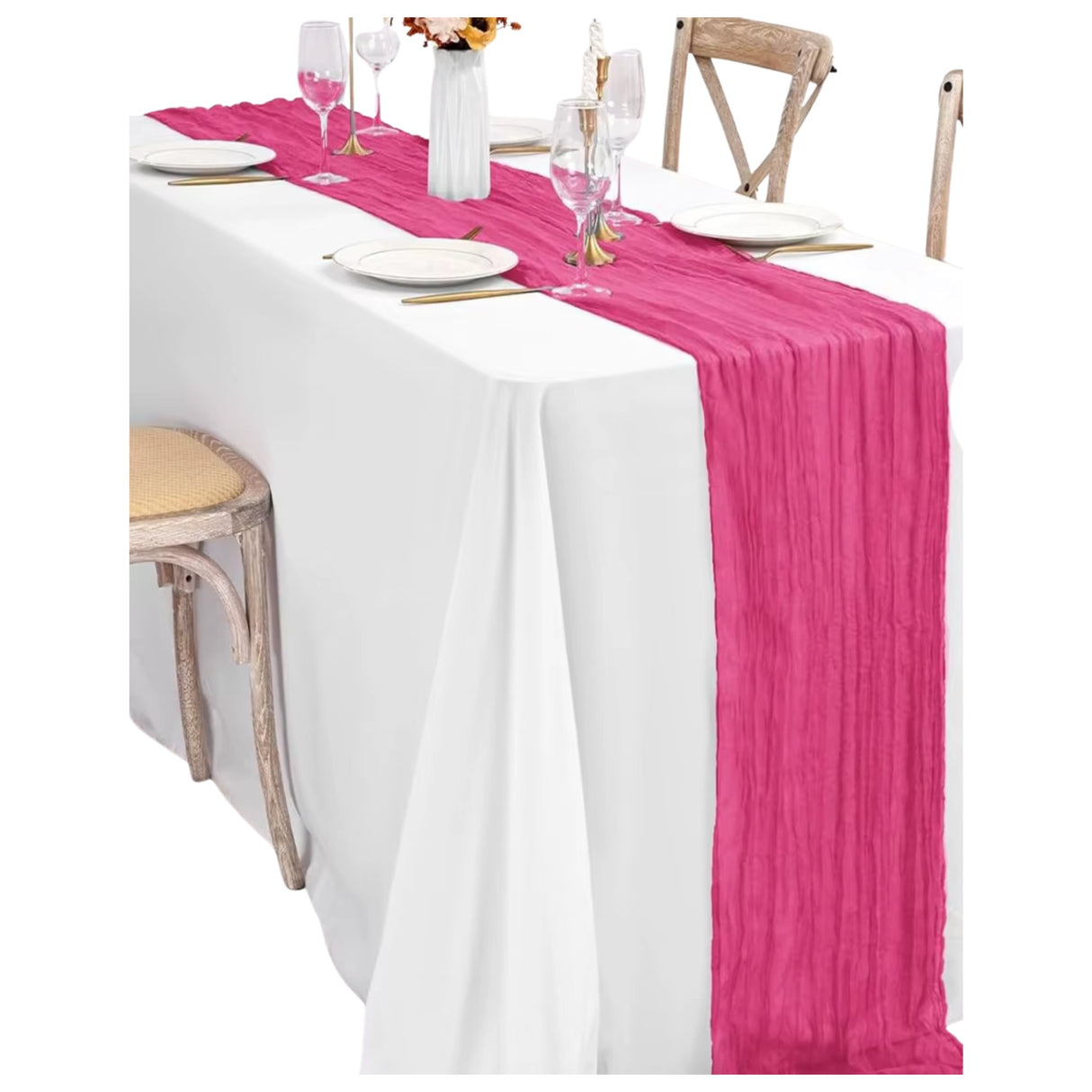 Cheesecloth Table Runner - Various Colours