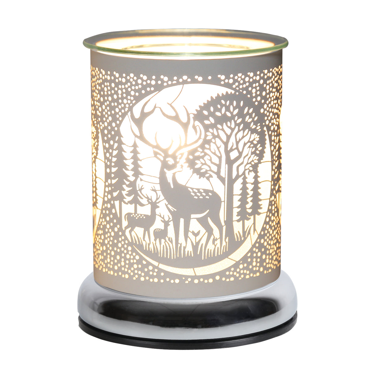 Aroma Electric Wax Melt Burner Touch - White & Gold Deer