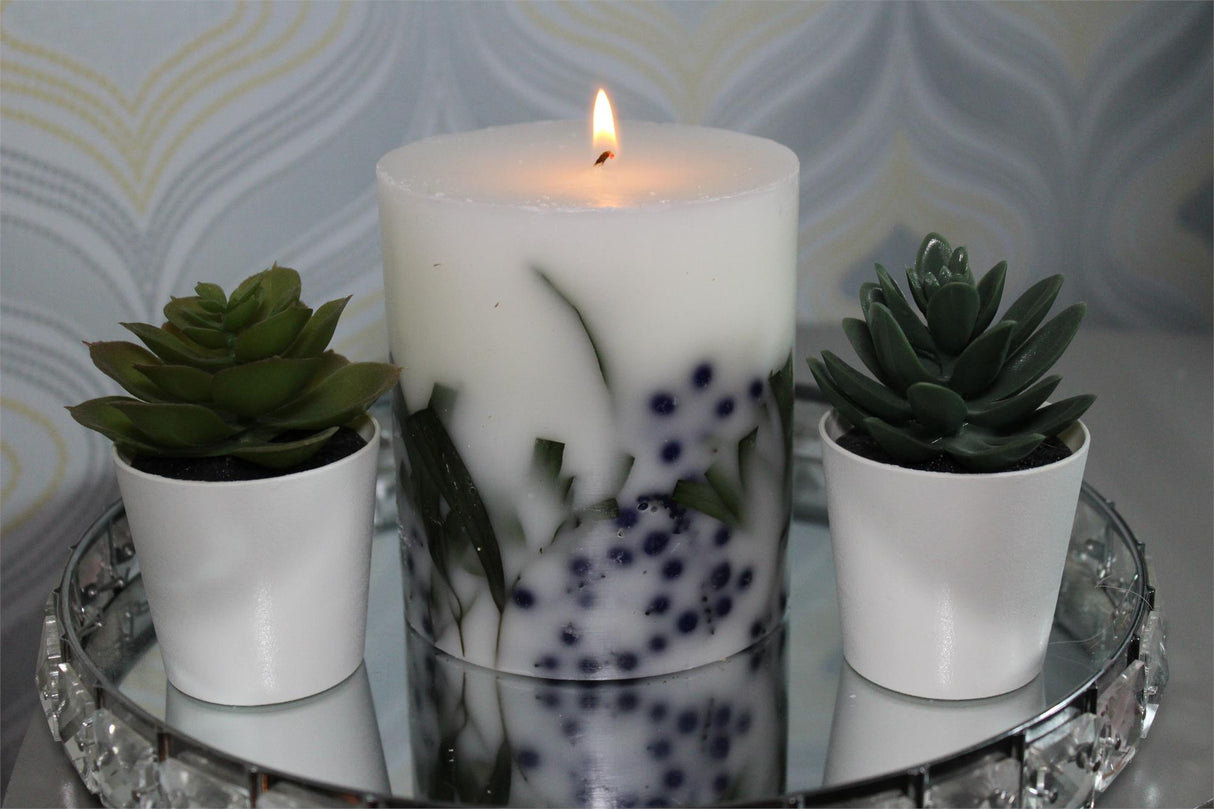 Woodside Home Fragrance Medium Botanical Candle white jasmine and amber