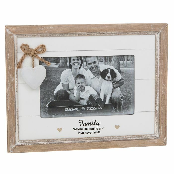 Shabby Chic Style Sentiment Photo Frame 6x4" - Family - Love - Mum - Sister
