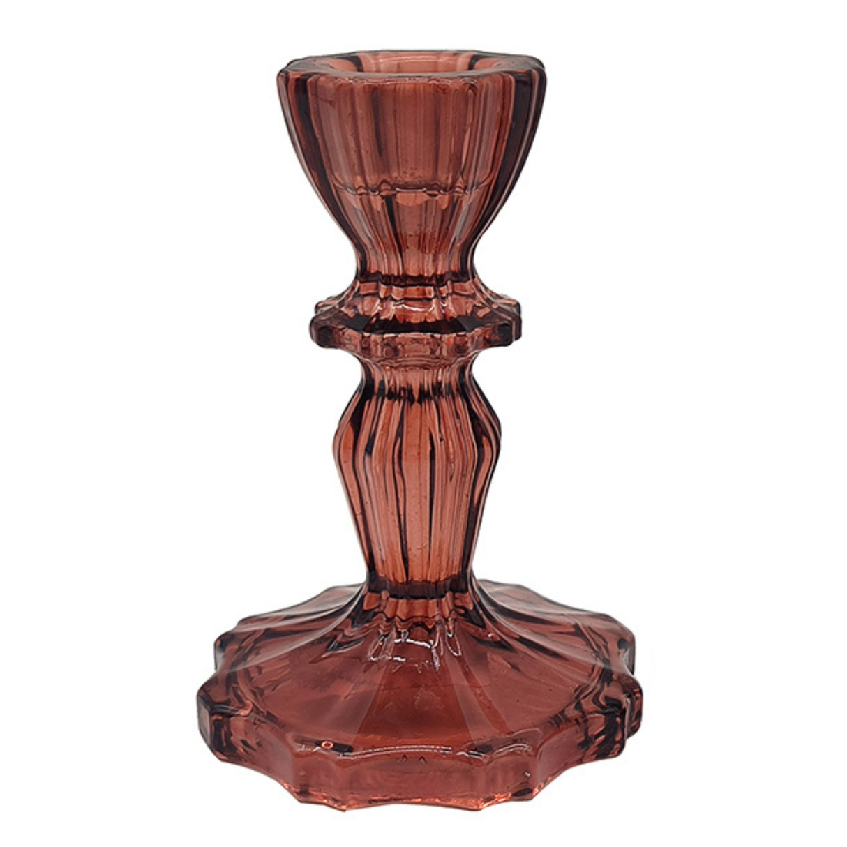 Bronze Glass Candle Holders 7x11cm - Various Sets