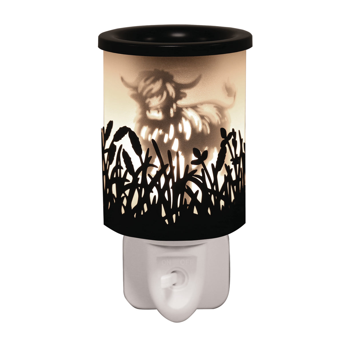 Plug in wax melter - highland cow black
