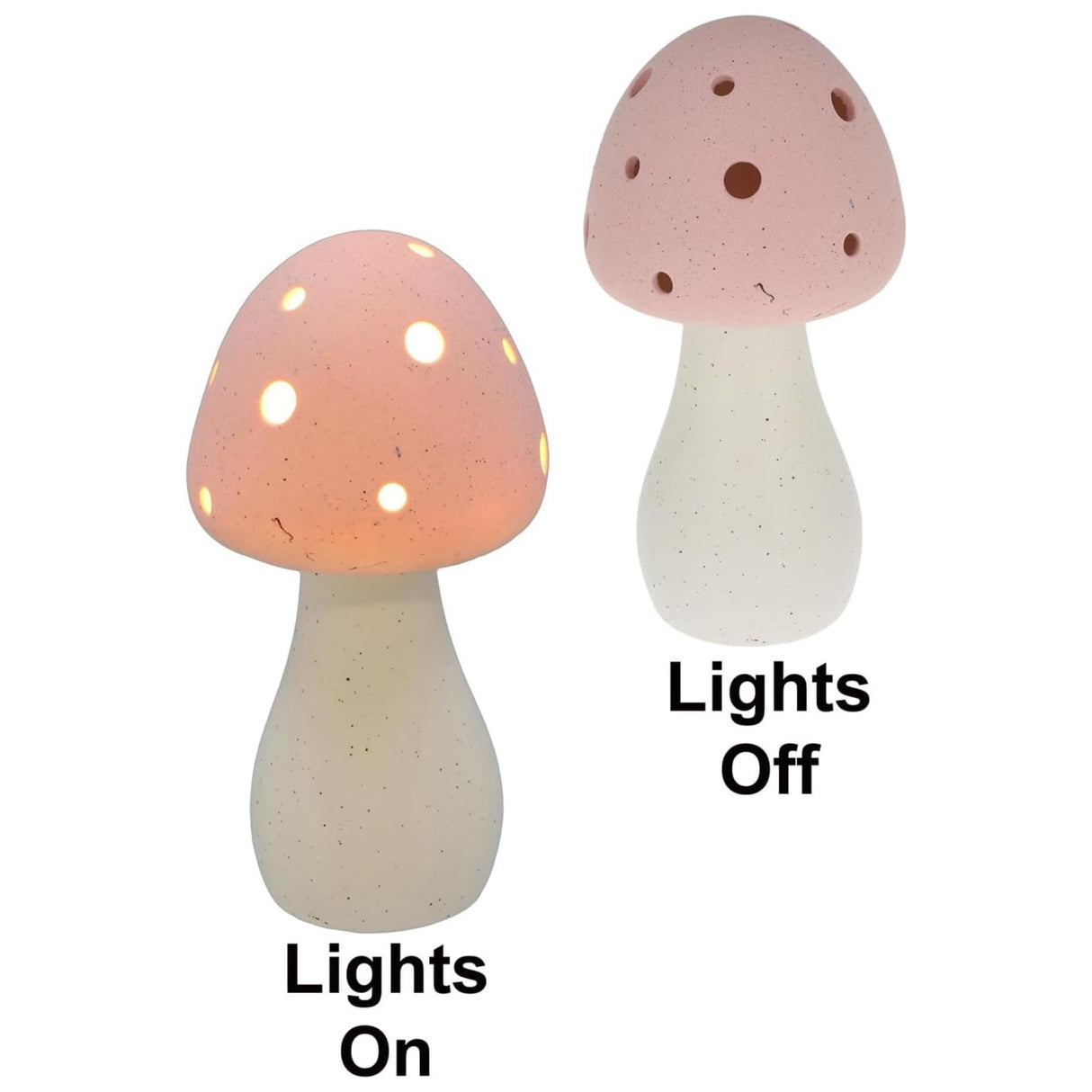 Mushroom Glow Lamp - Pink Matt (Medium)
