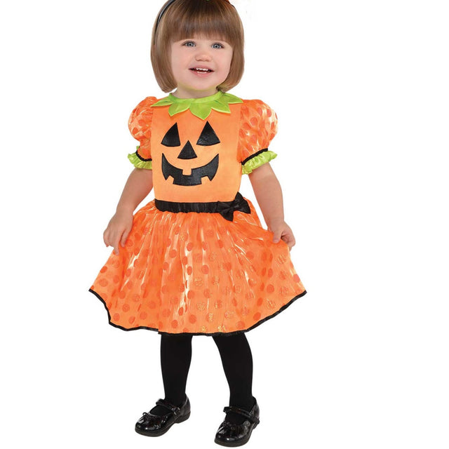Baby Pumpkin Halloween Fancy Dress Costume - Various Sizes