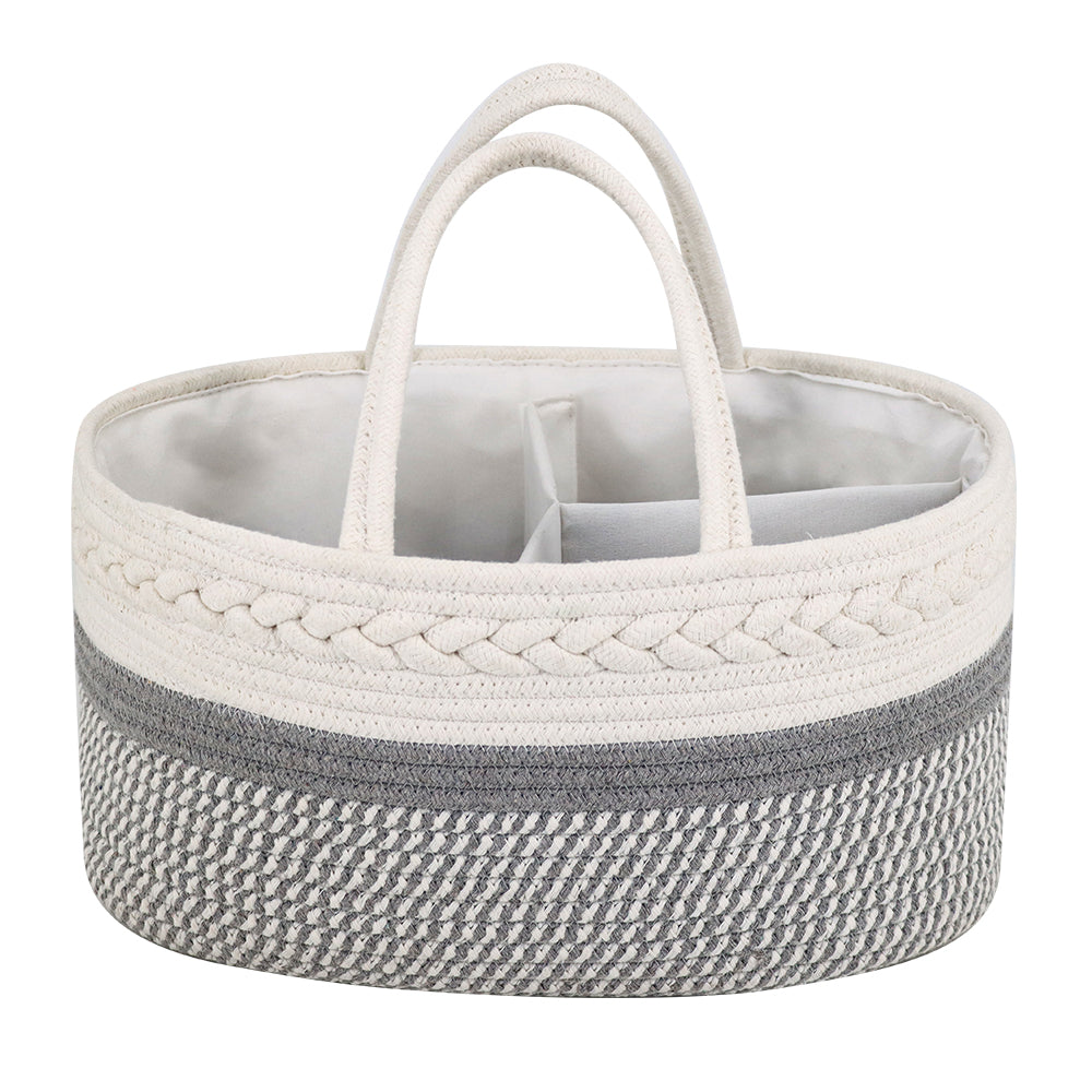 Cotton Rope Nappy Caddy/Baby Organiser Basket - Various Colours