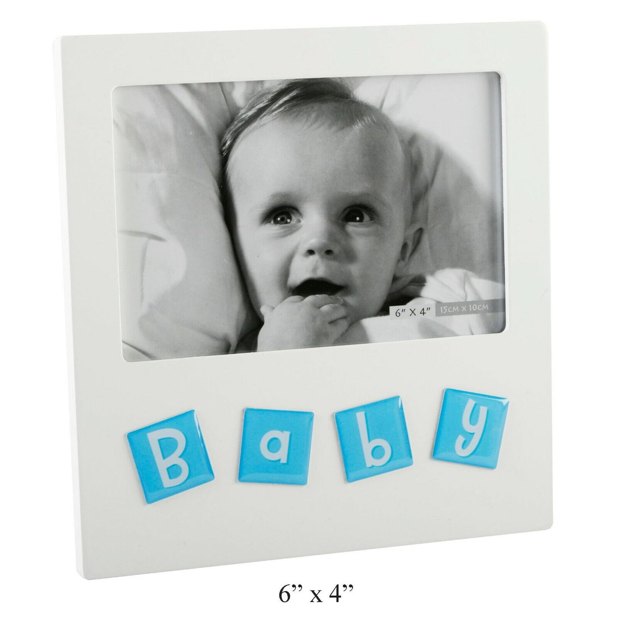 Tile Letters Photo Frame 6x4" - Baby Boy