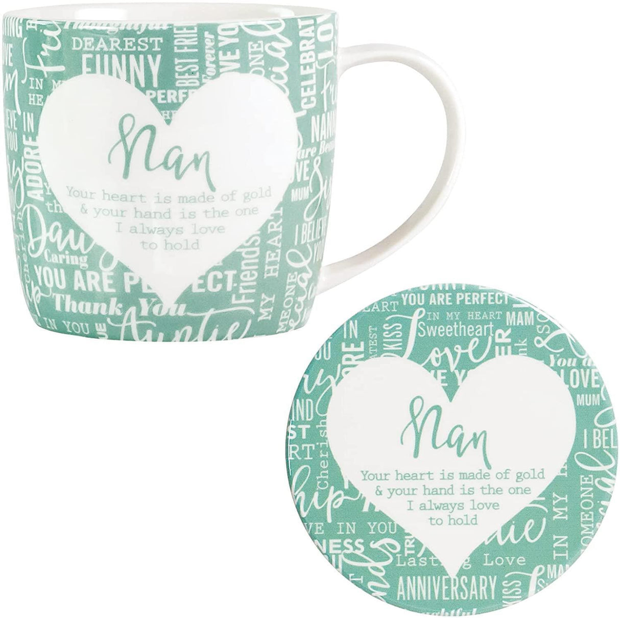 mug and coaster set nan design