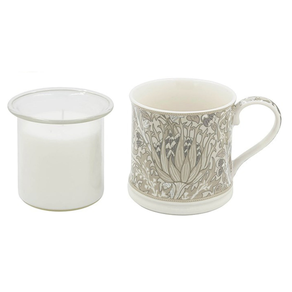 William Morris Mug with Candle Set - Artichoke
