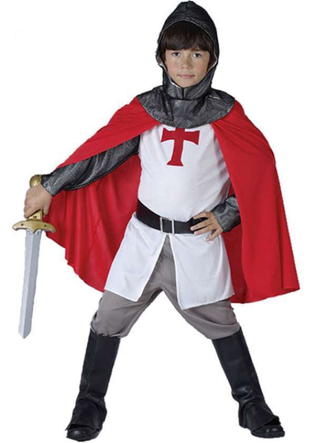 Childs St George Crusader Knight Fancy Dress Costume  Age 9-11Years